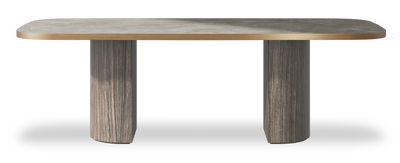 Created by us configuration image showing Fior Di Bosco top, Moro base and Brushed Bronze metal edge