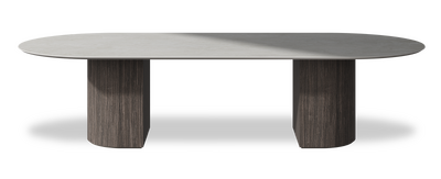 Created by us configuration image showing Mogao White top, Mogano base