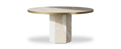 Created by us configuration image showing Ivory Gioiello top, Ivory Gioiello base and Brushed Gold metal edge