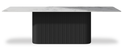 Created by us configuration image showing Arabescato top, Jet Black base