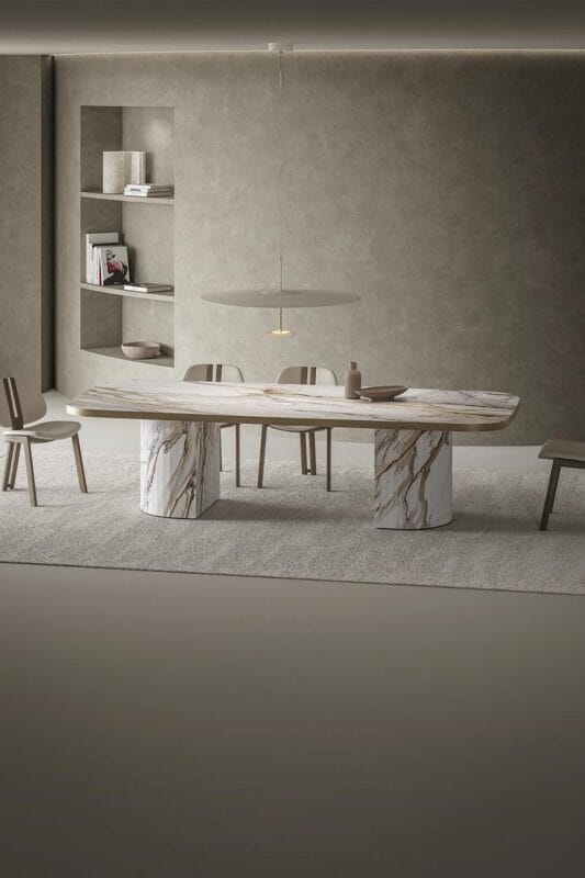 Luna Edge dining table in a luxury interior medium