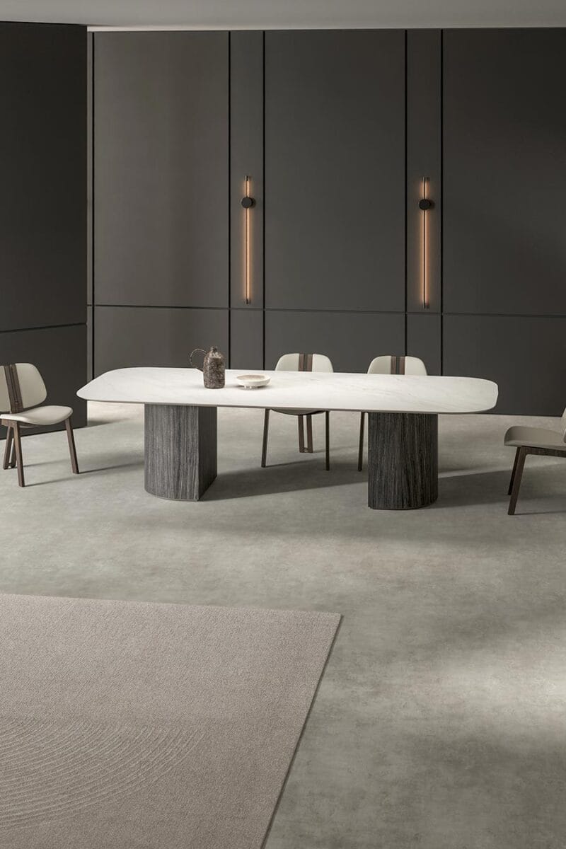Luna Solid dining table in a luxury interior large