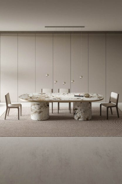 Monarch Edge dining table in a luxury interior small