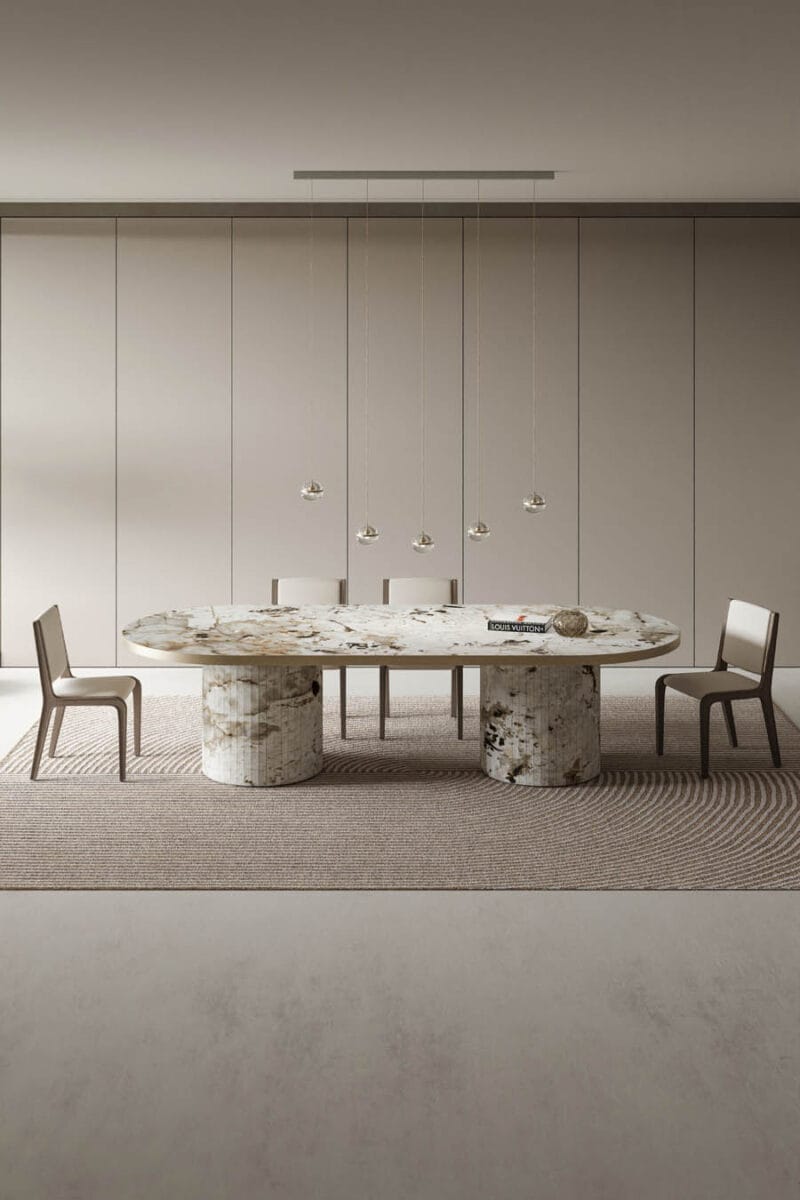 Monarch Edge dining table in a luxury interior large