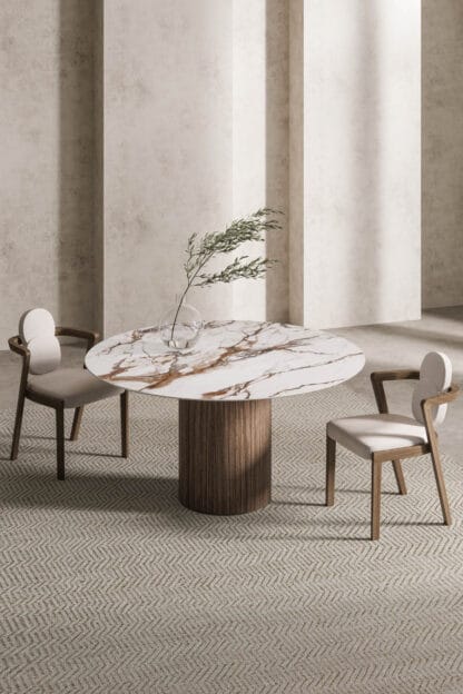 Monarch Slim dining table in a luxury interior small