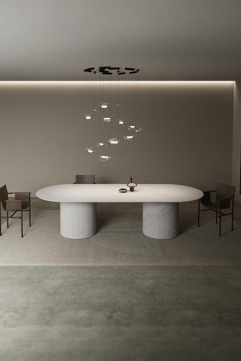Monarch Solid dining table in a luxury interior large