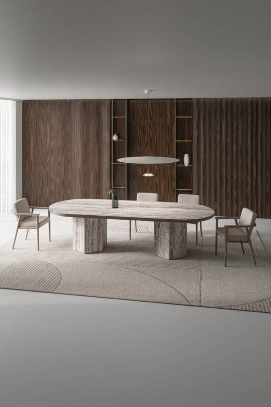 Phantom Edge dining table in a luxury interior medium