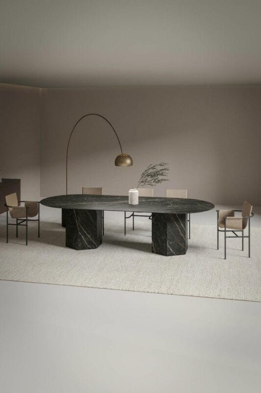 Phantom Slim dining table in a luxury interior medium