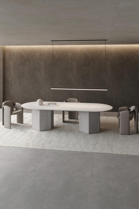 Phantom Solid dining table in a luxury interior medium