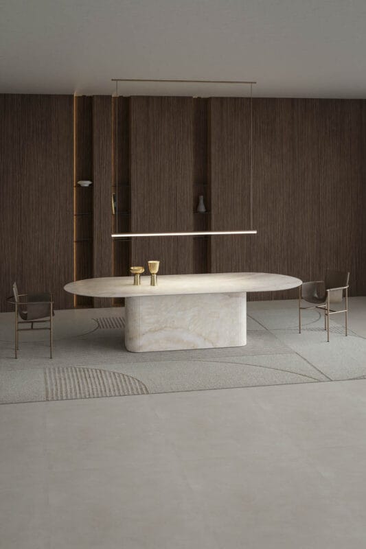 Vanguard Slim dining table in a luxury interior medium