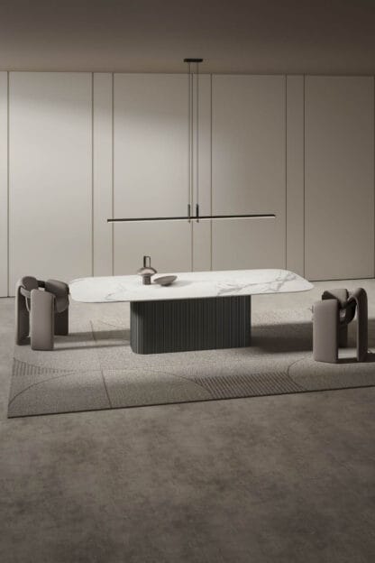 Vanguard Solid dining table in a luxury interior small
