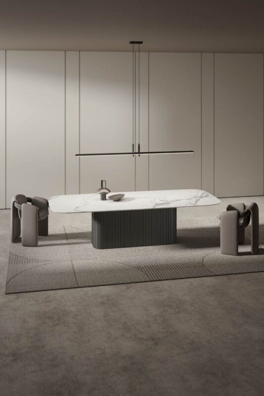 Vanguard Solid dining table in a luxury interior medium
