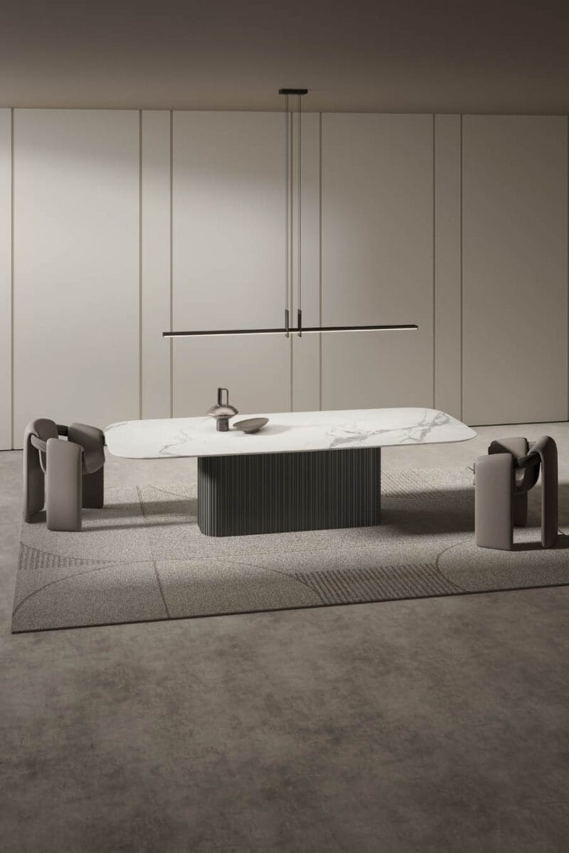 Vanguard Solid dining table in a luxury interior large
