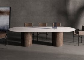 Tavolo Mezzaluna Colonna gallery image 2