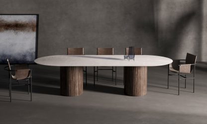 Tavolo Mezzaluna Colonna gallery image 2