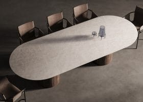 Tavolo Mezzaluna Colonna gallery image 1