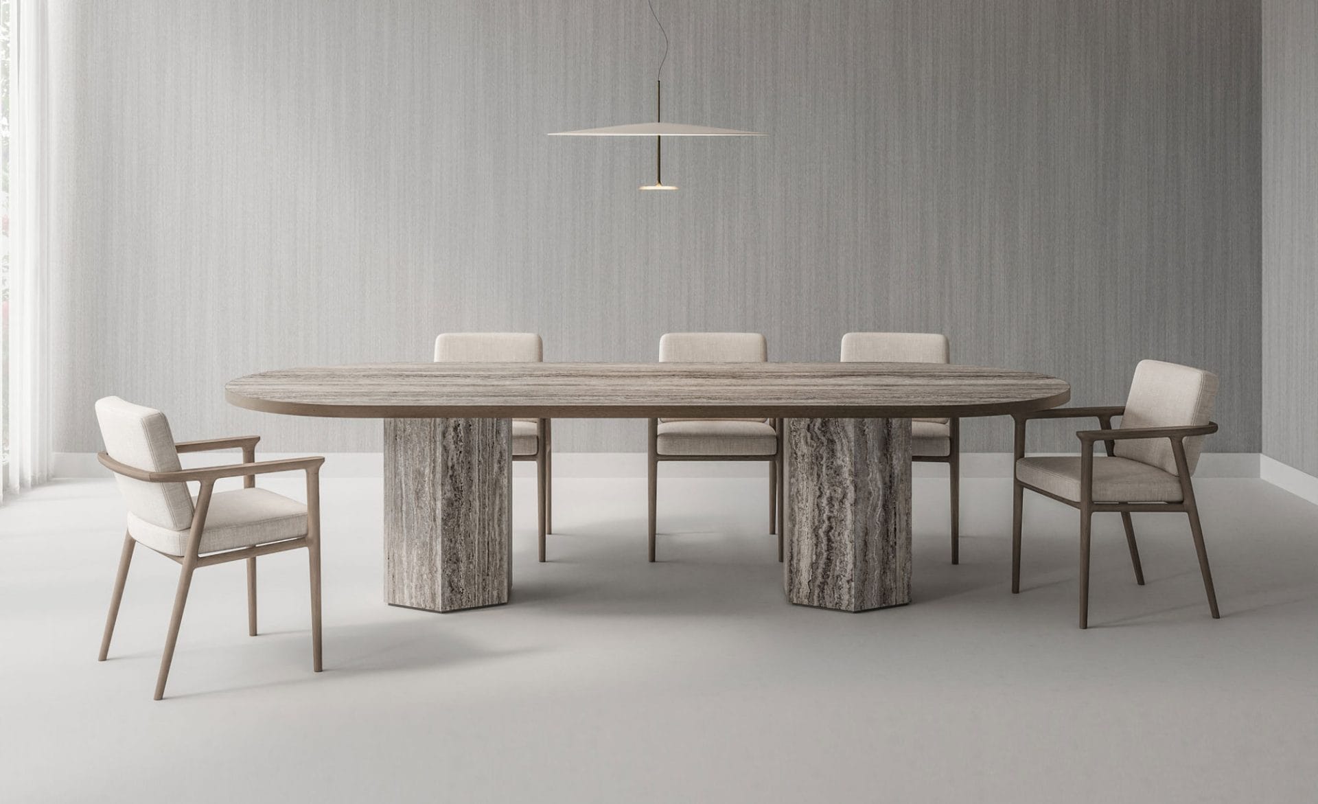 /product/tavolo-mezzaluna-alveo/?colour=Travertine%20Silver&base=Travertine%20Silver&veneer=Decorative%20Bronze&model=300cm