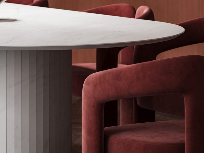 Tavolo Mezzaluna Colonna