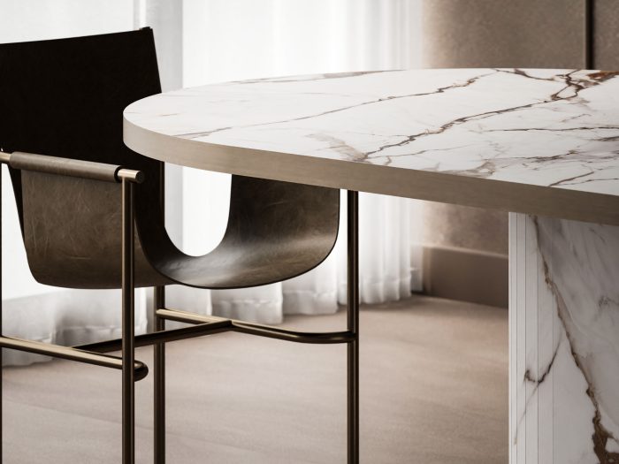 Tavolo Mezzaluna Obelisco